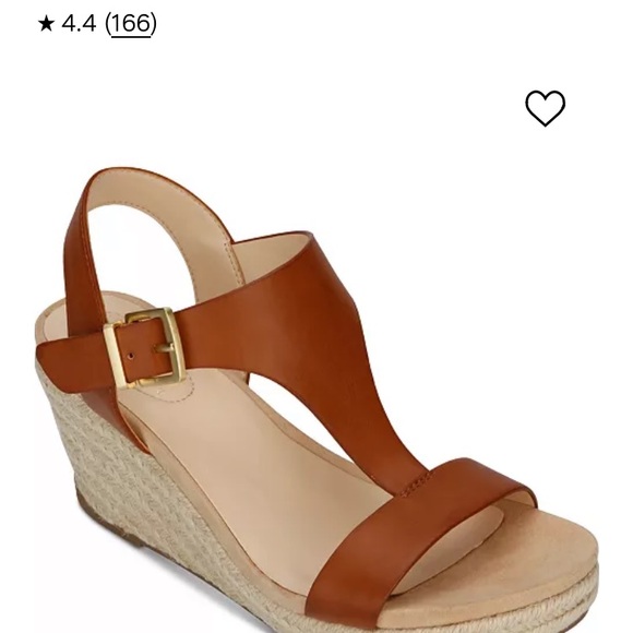 Kenneth Cole NEW IN BOX Reaction Spiced Coral (red-orange) Wedge Sandals - Picture 11 of 13